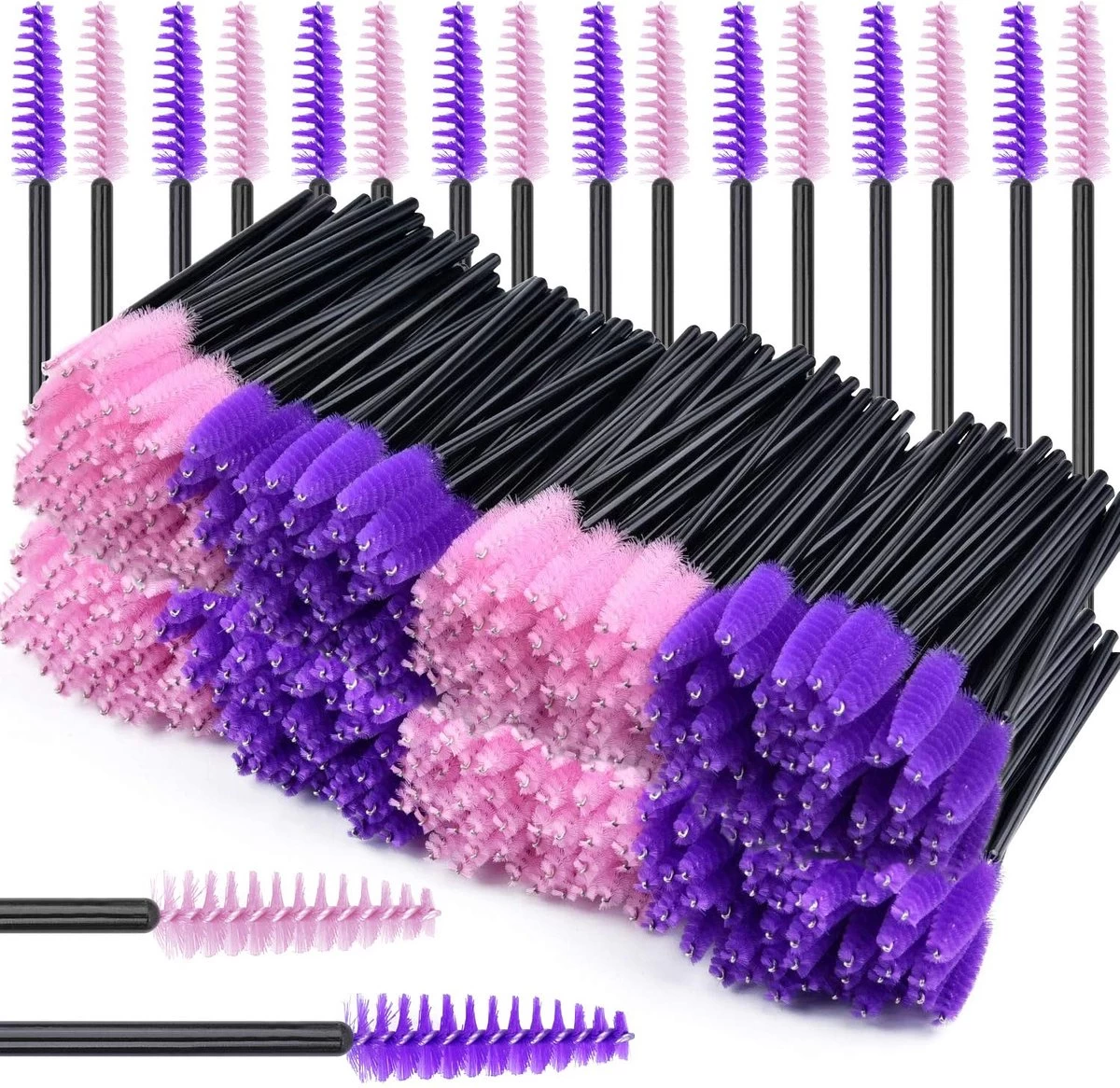 Vardaan Wegwerp Wimper & Wenkbrauw Borstels - Mascara Borsteltjes - Paarse & Roze Borsteltjes Voor Makeup - Mascara Borstel - 50 Stuks 3 Vardaan Wegwerp Wimper & Wenkbrauw Borstels - Mascara Borsteltjes - Paarse & Roze Borsteltjes Voor Makeup - Mascara Borstel - 50 Stuks