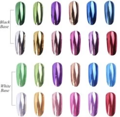 GUAPÀ - Holografische Glitter Poeder - Zilver - Nail Art & Nagel Decoratie Chrome Nails - 1 Stuk -Mooi Leven 1200x1168 8