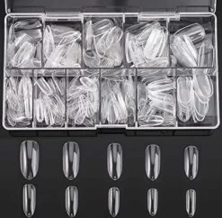 Joyage Nagel Tips Transparant Oval - 500 Stuks - Nagel Tips Transparant – Nageltips Voor Gelnagels – Nagel Tips Acryl – Transparante Nageltips – Transparante Nagels – Fake Nails Clear - Kunstnagels - Nepnagels