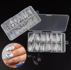 Royala 109 - Oval Almond Binnen En Buiten Full Frosted - Full Cover - Nageltips - Nepnagels - Plaknagels - In Assortimentsbox - 120 Stuks 12 Maten - Voor Gellak Acrylnagellak En PolyGel Nagels - Royala Frosted Tips Line -Mooi Leven 1200x1180 13