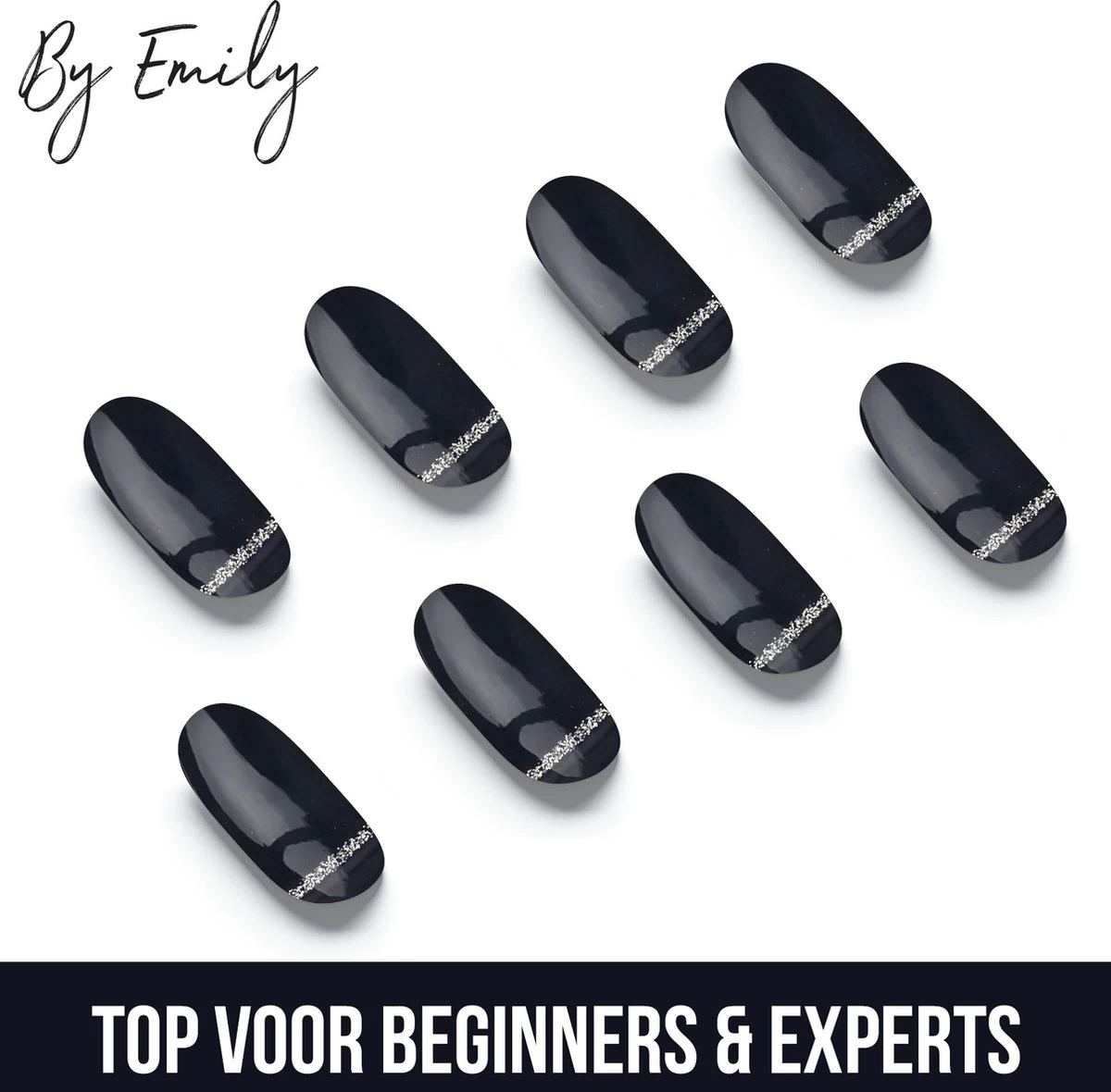 By Emily - Nagel Wrap - Classy Black | 16 Stickers | Nail Wrap | Nail Art | Trendy | Design | Nagellakvrij | Eenvoudig | Nagel Wrap | Nagel Stickers | Folie | Zelfklevend | Sjablonen 4 By Emily - Nagel Wrap - Classy Black | 16 Stickers | Nail Wrap | Nail Art | Trendy | Design | Nagellakvrij | Eenvoudig | Nagel Wrap | Nagel Stickers | Folie | Zelfklevend | Sjablonen - Afbeelding 2