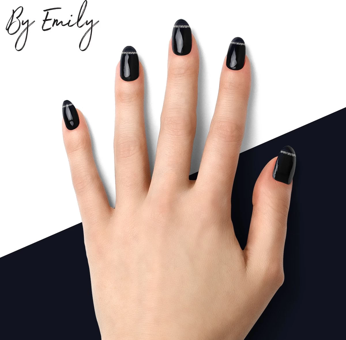 By Emily - Nagel Wrap - Classy Black | 16 Stickers | Nail Wrap | Nail Art | Trendy | Design | Nagellakvrij | Eenvoudig | Nagel Wrap | Nagel Stickers | Folie | Zelfklevend | Sjablonen 7 By Emily - Nagel Wrap - Classy Black | 16 Stickers | Nail Wrap | Nail Art | Trendy | Design | Nagellakvrij | Eenvoudig | Nagel Wrap | Nagel Stickers | Folie | Zelfklevend | Sjablonen - Afbeelding 5