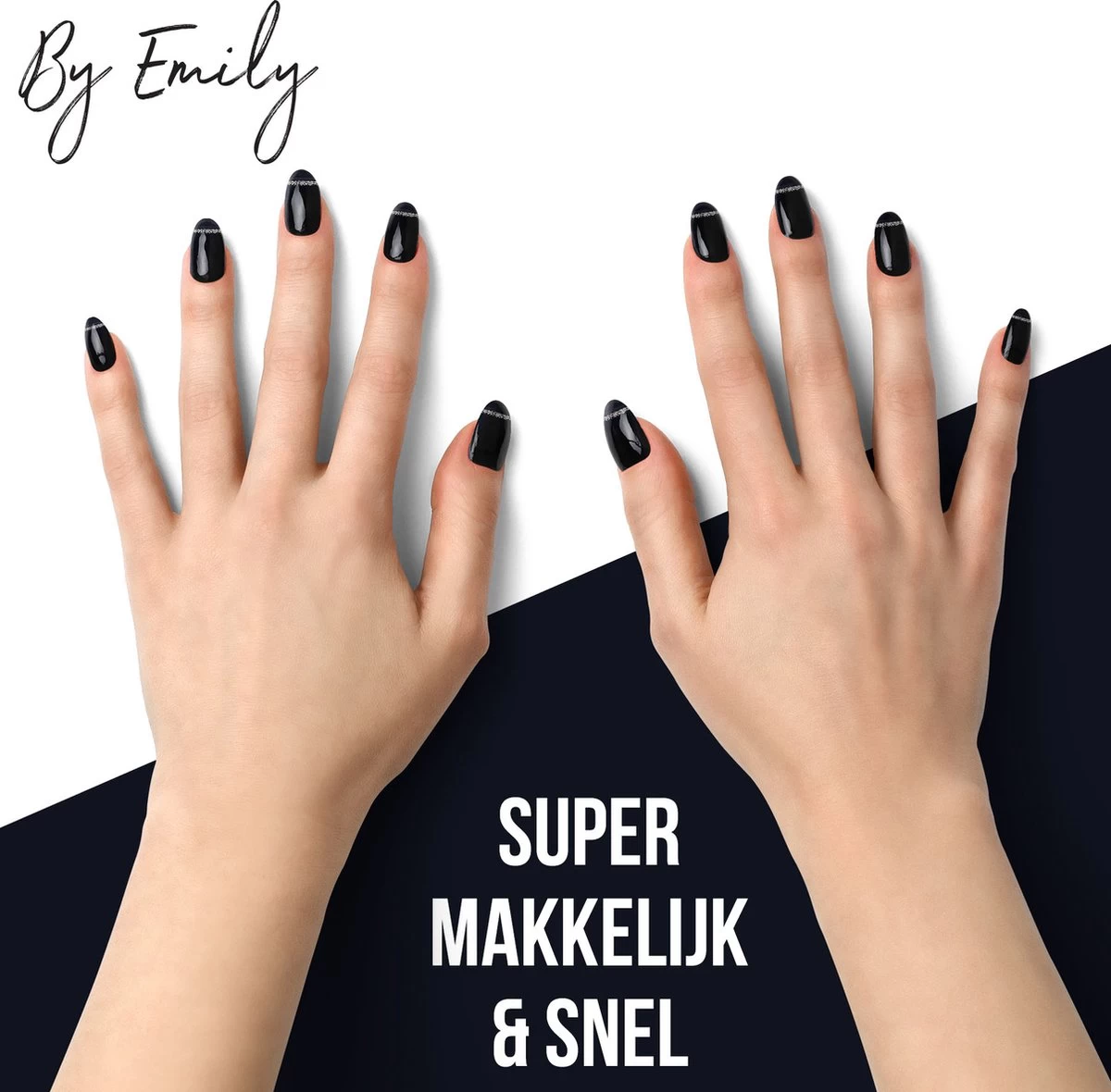 By Emily - Nagel Wrap - Classy Black | 16 Stickers | Nail Wrap | Nail Art | Trendy | Design | Nagellakvrij | Eenvoudig | Nagel Wrap | Nagel Stickers | Folie | Zelfklevend | Sjablonen 8 By Emily - Nagel Wrap - Classy Black | 16 Stickers | Nail Wrap | Nail Art | Trendy | Design | Nagellakvrij | Eenvoudig | Nagel Wrap | Nagel Stickers | Folie | Zelfklevend | Sjablonen - Afbeelding 6