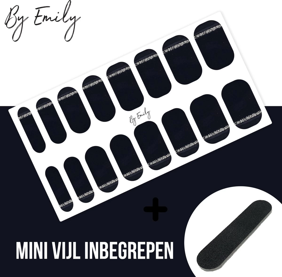 By Emily - Nagel Wrap - Classy Black | 16 Stickers | Nail Wrap | Nail Art | Trendy | Design | Nagellakvrij | Eenvoudig | Nagel Wrap | Nagel Stickers | Folie | Zelfklevend | Sjablonen 10 By Emily - Nagel Wrap - Classy Black | 16 Stickers | Nail Wrap | Nail Art | Trendy | Design | Nagellakvrij | Eenvoudig | Nagel Wrap | Nagel Stickers | Folie | Zelfklevend | Sjablonen - Afbeelding 8
