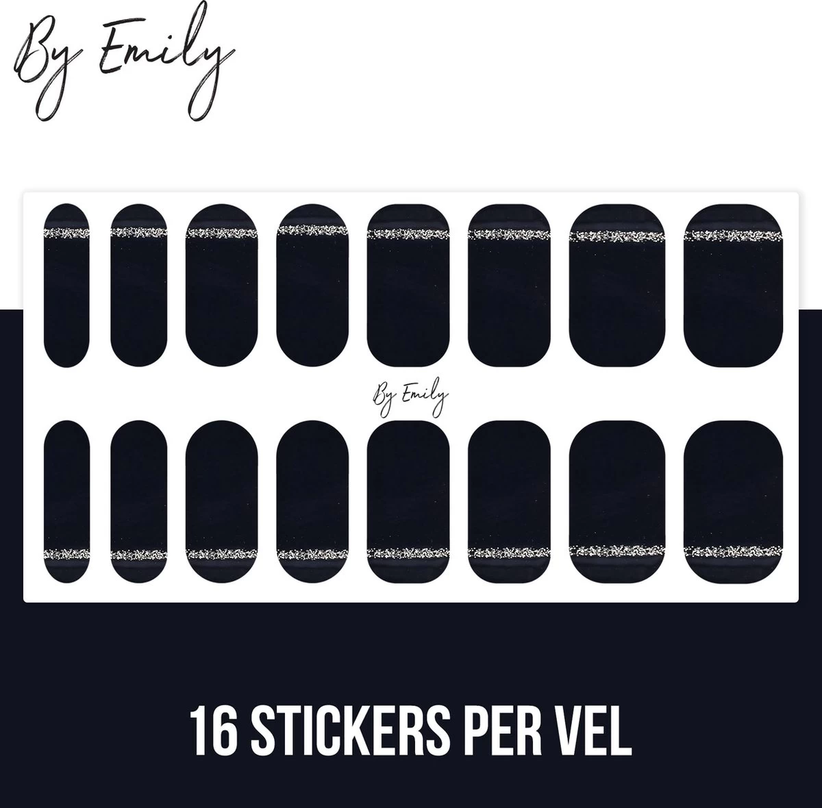 By Emily - Nagel Wrap - Classy Black | 16 Stickers | Nail Wrap | Nail Art | Trendy | Design | Nagellakvrij | Eenvoudig | Nagel Wrap | Nagel Stickers | Folie | Zelfklevend | Sjablonen 11 By Emily - Nagel Wrap - Classy Black | 16 Stickers | Nail Wrap | Nail Art | Trendy | Design | Nagellakvrij | Eenvoudig | Nagel Wrap | Nagel Stickers | Folie | Zelfklevend | Sjablonen - Afbeelding 9