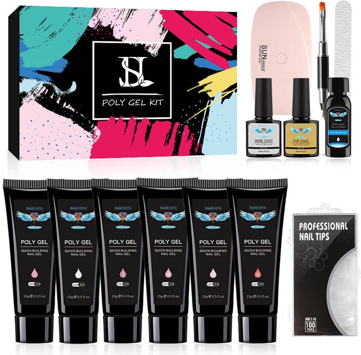 Gelnagels Set MEGA PACK + Nagel Vijl | Gellak Starterspakket | Polygel Kit | Nepnagels | Gellak Set | Nail Art Pakket | UV Gel | Manicure Set | Gel Nagellak Nagel Decoratie | UV Lamp | Starterspakket | Nail Care | Nagelstad 3 Gelnagels Set MEGA PACK + Nagel Vijl | Gellak Starterspakket | Polygel Kit | Nepnagels | Gellak Set | Nail Art Pakket | UV Gel | Manicure Set | Gel Nagellak Nagel Decoratie | UV Lamp | Starterspakket | Nail Care | Nagelstad