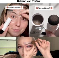 Merkloos Premium Wenkbrauw Stempel - Wenkbrauw Sjabloon - Wenkbrauwstempel - Brow Stamp - 10 Sjablonen - Borsteltje - Herbruikbaar - Waterdicht - Cadeau Voor Haar - Mediumbruin -Mooi Leven 1200x1183 8
