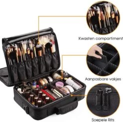 Cosmetica Koffer - Make-up Koffer Met Verstelbare Vakken - Visagie En Nagelstyliste Beauty Koffer - 40x30x14CM -Mooi Leven 1200x1186 6