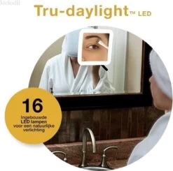 Melodii ML10X - Make Up Spiegel Met LED Verlichting - Scheerspiegel - 10x Vergroting - Met Tru-Daylight Verlichting - Voor Hem En Voor Haar -Mooi Leven 1200x1188 17