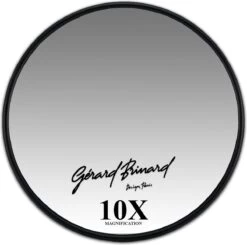 Gérard Brinard Make-up Zuignap Spiegel Mat Zwart Ø15cm 10X Vergroting