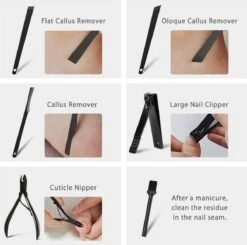Nagelknipper Set - Pedicureset - 15 Delige - Roestvrij Staal - Met Draagkoffer - Geel Zwart -Mooi Leven 1200x1192 20