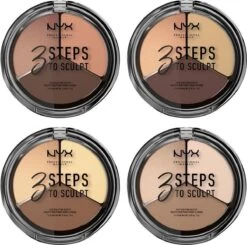 NYX Professional Makeup 3 Steps To Sculpt Face Sculpting Palette - Light 3STS02 - Highlighter En Contouring Make-up - 15 Gr 11 NYX Professional Makeup 3 Steps To Sculpt Face Sculpting Palette - Light 3STS02 - Highlighter En Contouring Make-up - 15 Gr -Mooi Leven 1200x1192 5