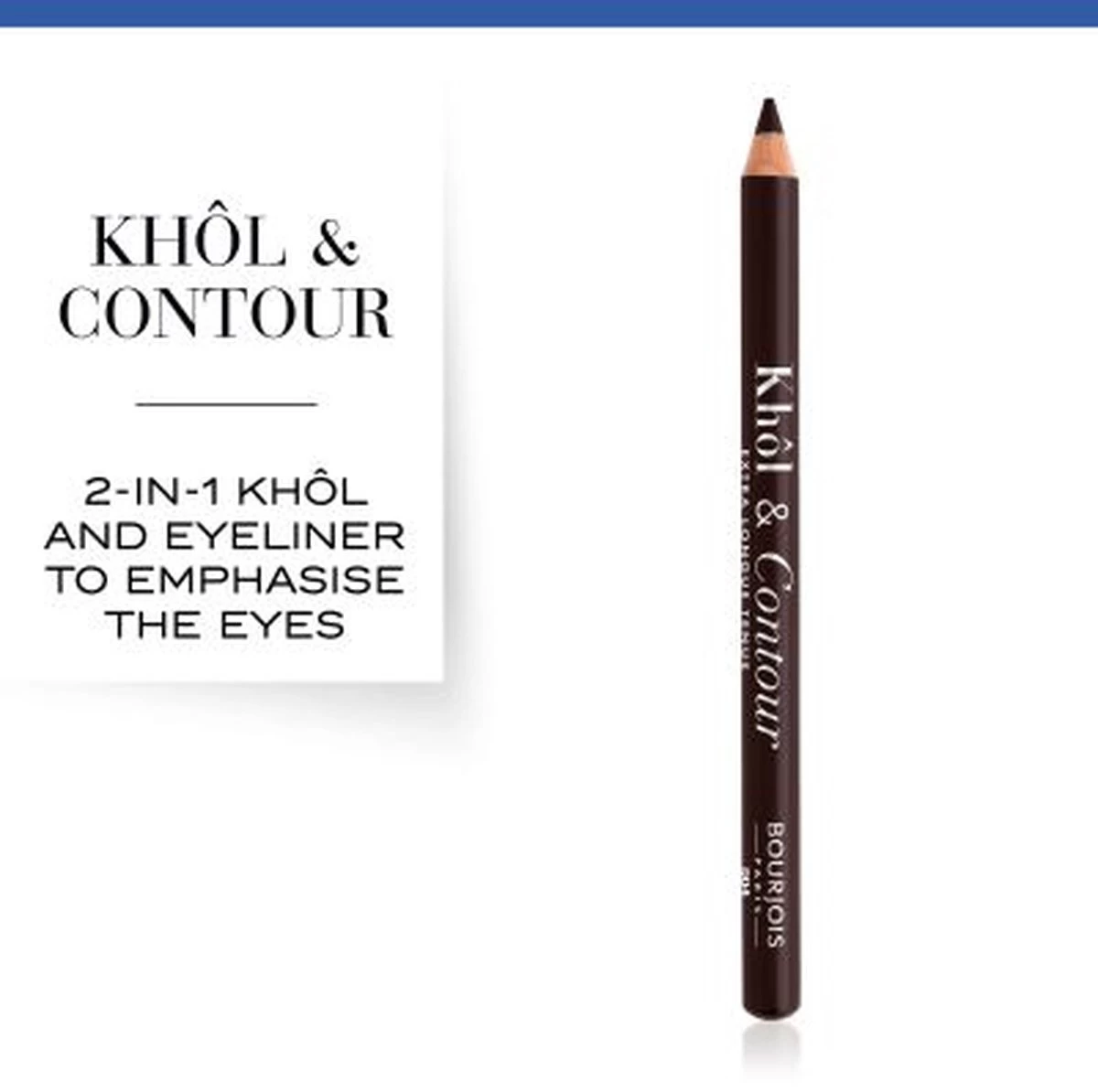 Bourjois Khol & Contour Extra Long Wear Oogpotlood - 004 Brun-Dépendante 4 Bourjois Khol & Contour Extra Long Wear Oogpotlood - 004 Brun-Dépendante - Afbeelding 2