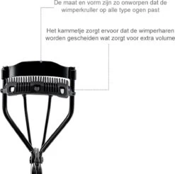 INTER-ESQUE® Wimperkruller - Eyelash Curler + 3x Gratis Extra Siliconen Pad & 3x Extra Kam - Zwart -Mooi Leven 1200x1196 18