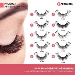 Qproducts Magnetische Wimpers - Nepwimpers - Wimperset Van 10 Wimpers 4 Eyeliners En Pincet - Inclusief Wimper Bewaardoos Met Ingebouwd Spiegeltje - Magneet Wimpers - Magnetic Lashes -Mooi Leven 1200x1198 35