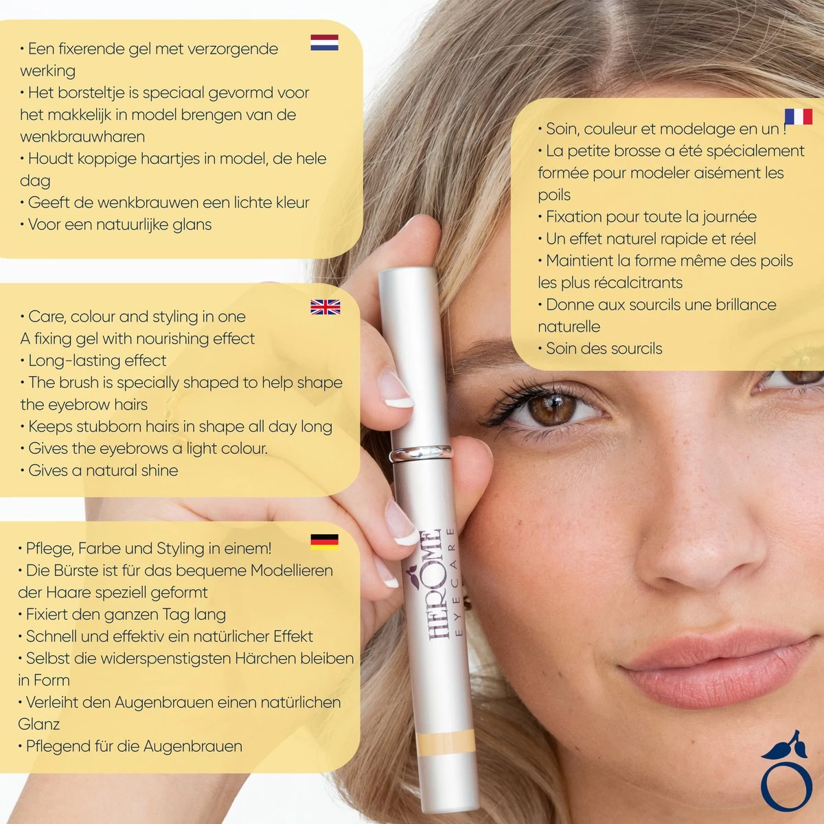 Herome Eye Care Wenkbrauwgel Blond - Brow Gel - Wenkbrauwgel En Wenkbrauwmascara In één - 6 Ml 7 Herome Eye Care Wenkbrauwgel Blond - Brow Gel - Wenkbrauwgel En Wenkbrauwmascara In één - 6 Ml - Afbeelding 5
