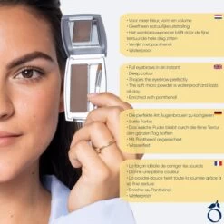 Herome Eye Care Wenkbrauw Poeder Donkerbruin - Compact Brow Powder Dark Brown - Waterproof Verrijkt Met Panthenol - Volumineuze Wenkbrauwen -Mooi Leven 1200x1200 1089