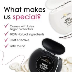 Marie-José & Co Brow Mapping String Set - Zwart & Witte Draad + 10 Vingerbeschermers - Perfect Wenkbrauwen Aftekenen Met Voorgekleurde Draad - Alternatief Voor Wenkbrauwsjablonen 13 Marie-José & Co Brow Mapping String Set - Zwart & Witte Draad + 10 Vingerbeschermers - Perfect Wenkbrauwen Aftekenen Met Voorgekleurde Draad - Alternatief Voor Wenkbrauwsjablonen -Mooi Leven 1200x1200 1108