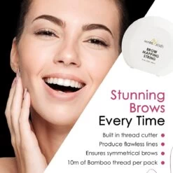 Marie-José & Co - Brow Mapping String - Voor Henna Brows & Microblading - Kleur Draad: Zwart - 1 X 10 M - 50 Toepassingen -Mooi Leven 1200x1200 1114