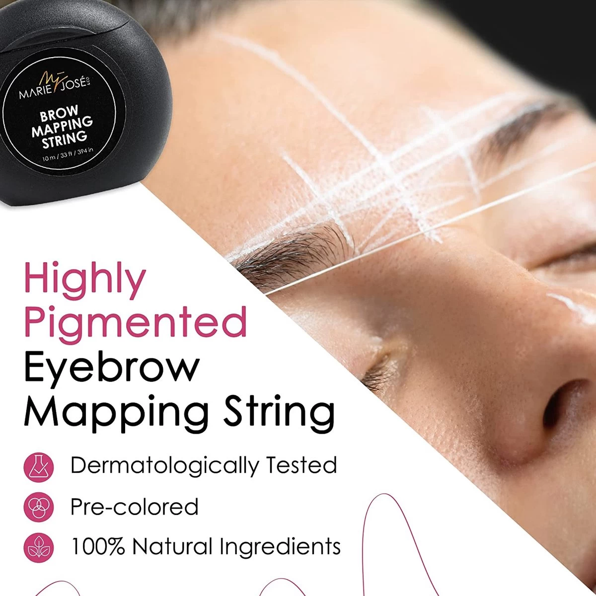 Marie-José & Co - Brow Mapping String - Voor Henna Brows & Microblading - Kleur Draad: Wit - 1 X 10M - Voldoende Voor 50 Toepassingen 5 Marie-José & Co - Brow Mapping String - Voor Henna Brows & Microblading - Kleur Draad: Wit - 1 X 10M - Voldoende Voor 50 Toepassingen - Afbeelding 3