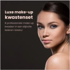 Saaf Make Up Kwasten - 8-Delige Set - Incl. Etui - Poederkwasten - Kabuki Kwast - Roze -Mooi Leven 1200x1200 1157