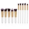 Evvie Set Van 10 Make-up Kwasten Kabuki - Wit-Goud -Mooi Leven 1200x1200 1167