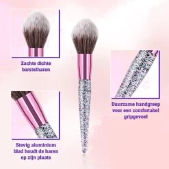 Make Up Kwasten Set - Make Up Brush - Oogschaduw - Foundation Kwast - Poeder Kwast - Brush - Make Up - Cosmetica - Kwasten Set – Make Up Tasje - 10 Stuks -Mooi Leven 1200x1200 1179