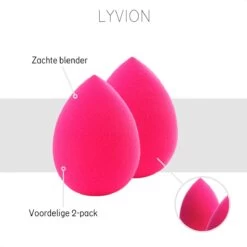 LYVION Make-up Blender Roze - Powder Puff Sponsje - Blending Foundation Pink - Set Van 2 -Mooi Leven 1200x1200 1216
