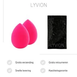 LYVION Make-up Blender Roze - Powder Puff Sponsje - Blending Foundation Pink - Set Van 2 -Mooi Leven 1200x1200 1217