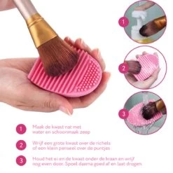 Make Up Kwasten Reiniger - Egg Roze - BrushEgg - Kwastenreiniger -Mooi Leven 1200x1200 1274