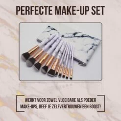 Luxe Make Up Kwasten Set - Make Up Brush - Oogschaduw – Beauty - Foundation Kwast - Poederkwast - Brush - Make Up - Cosmetica - Kwasten Set – Make Up Etui - Make Up Penselen Set – Make Up Set -Mooi Leven 1200x1200 1302