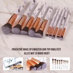 Luxe Make Up Kwasten Set - Make Up Brush - Oogschaduw – Beauty - Foundation Kwast - Poederkwast - Brush - Make Up - Cosmetica - Kwasten Set – Make Up Etui - Make Up Penselen Set – Make Up Set -Mooi Leven 1200x1200 1304