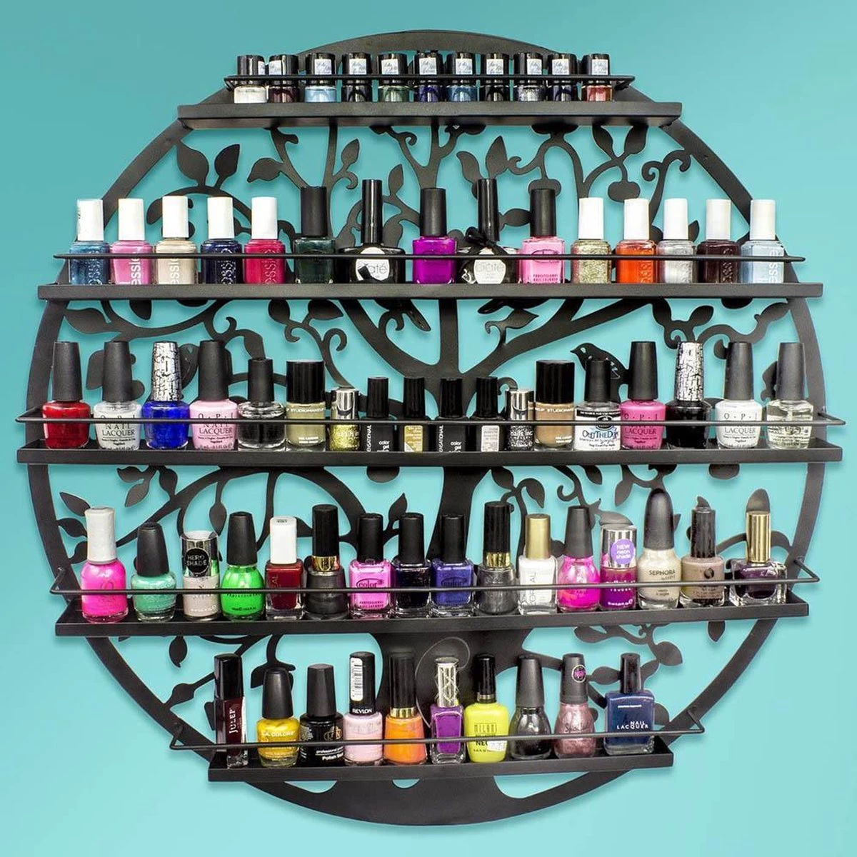 Confibel Nagellak Houder - Nagellak Flesjes Organizer - Essentiële Oliën Organizer - Rek Voor Flesjes - Wanddecoratie - Zwart 6 Confibel Nagellak Houder - Nagellak Flesjes Organizer - Essentiële Oliën Organizer - Rek Voor Flesjes - Wanddecoratie - Zwart - Afbeelding 4