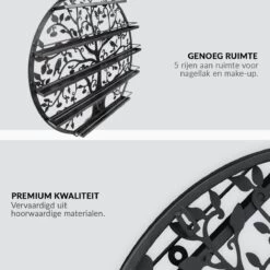 Confibel Nagellak Houder - Nagellak Flesjes Organizer - Essentiële Oliën Organizer - Rek Voor Flesjes - Wanddecoratie - Zwart 24 Confibel Nagellak Houder - Nagellak Flesjes Organizer - Essentiële Oliën Organizer - Rek Voor Flesjes - Wanddecoratie - Zwart -Mooi Leven 1200x1200 1323