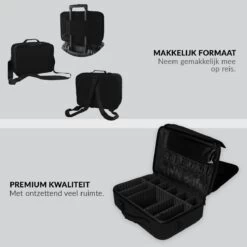 Cosmetica Koffer - Make-up Koffer Met Verstelbare Vakken - Visagie En Nagelstyliste Beauty Koffer - 40x30x14CM -Mooi Leven 1200x1200 1334