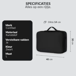 Cosmetica Koffer - Make-up Koffer Met Verstelbare Vakken - Visagie En Nagelstyliste Beauty Koffer - 40x30x14CM -Mooi Leven 1200x1200 1340