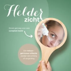 Bamboe Handspiegel Met Handvat - 15 Cm - Make Up Spiegel / Scheerspiegel / Kappersspiegel - 150 Gram - Kapper -Mooi Leven 1200x1200 1369