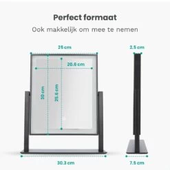 Mirlux Hollywood Spiegel Met Verlichting - Make Up - Visagie - Dimbaar LED Lampen Licht - Zwart -Mooi Leven 1200x1200 1385