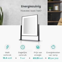 Mirlux Hollywood Spiegel Met Verlichting - Make Up - Visagie - Dimbaar LED Lampen Licht - Zwart -Mooi Leven 1200x1200 1388