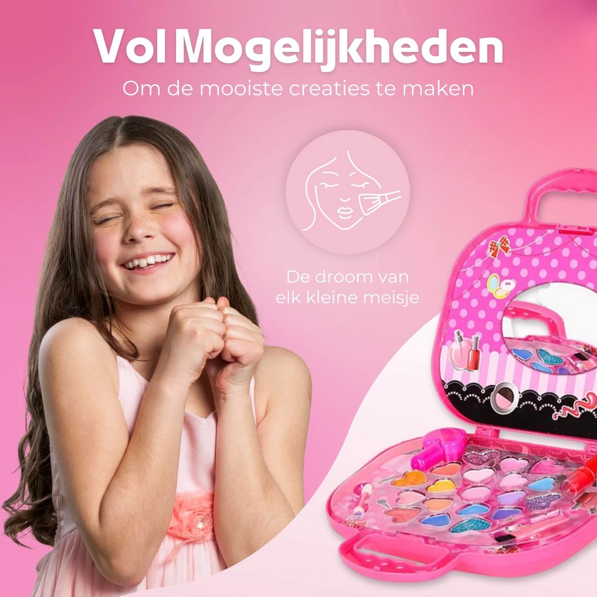 Make Up Koffer 25 Delig - Roze - Make Up Koffer Met Inhoud - Make Up Koffer Meisjes - Make Up Koffer Kinderen - Make Up Set Voor Meisjes 10 Make Up Koffer 25 Delig - Roze - Make Up Koffer Met Inhoud - Make Up Koffer Meisjes - Make Up Koffer Kinderen - Make Up Set Voor Meisjes - Afbeelding 8