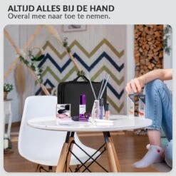 Cosmetica Koffer - Make-up Koffer Met Verstelbare Vakken - Visagie En Nagelstyliste Beauty Koffer - 35x25x11CM -Mooi Leven 1200x1200 1411