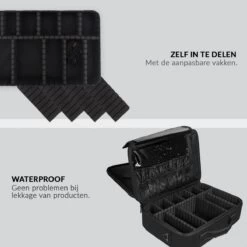 Cosmetica Koffer - Make-up Koffer Met Verstelbare Vakken - Visagie En Nagelstyliste Beauty Koffer - 35x25x11CM -Mooi Leven 1200x1200 1413