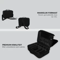 Cosmetica Koffer - Make-up Koffer Met Verstelbare Vakken - Visagie En Nagelstyliste Beauty Koffer - 35x25x11CM -Mooi Leven 1200x1200 1416
