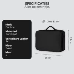 Cosmetica Koffer - Make-up Koffer Met Verstelbare Vakken - Visagie En Nagelstyliste Beauty Koffer - 35x25x11CM -Mooi Leven 1200x1200 1417