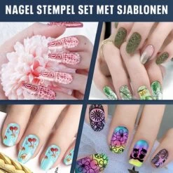 Nagel Stempel Set Met Sjablonen - Nail Art Stempelplaat - Gellak Tools - 10 Stuks - Levay® -Mooi Leven 1200x1200 1482