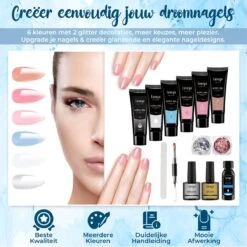 Luneya Polygel Kit - Sunrise Edition - 6 Kleuren - Polygel Nagels Starterspakket - Tasje - Incl. UV LED Lamp -Mooi Leven 1200x1200 1579