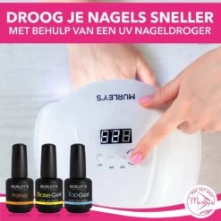 MURLEY’s Primer Base Coat Top Coat 3 In 1 Set Voor Gellak Polygel Acryl Basecoat & Topcoat - 3x 15ml - Gel Nagellak - Gelnagellak - UV / LED Lamp Gelnagels -Mooi Leven 1200x1200 1628