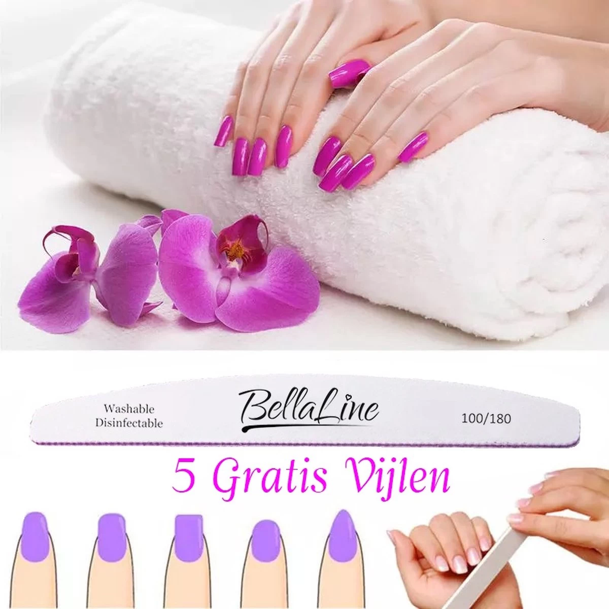 UV Nagel Lamp 168 Watt + 5 Gratis Vijlen - BellaLine - UV Led Nagellamp – Gel Nagel – Nagellak UV – Nageldroger – Salon – Sensor – Gellac - Acryl - Gelnagels – 42 Power Led – Professioneel – Krachtig – Manicure – Extra Lang Snoer - Pink - Pedicure 11 UV Nagel Lamp 168 Watt + 5 Gratis Vijlen - BellaLine - UV Led Nagellamp – Gel Nagel – Nagellak UV – Nageldroger – Salon – Sensor – Gellac - Acryl - Gelnagels – 42 Power Led – Professioneel – Krachtig – Manicure – Extra Lang Snoer - Pink - Pedicure - Afbeelding 9