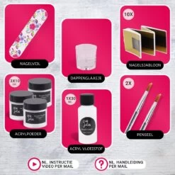 Miss Jules - Acryl Nagels Starterspakket - Wit, Roze & Transparant - Professionele Kunstnagels -Mooi Leven 1200x1200 1718