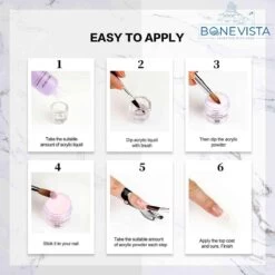 Bone Vista® Acryl Nagels Starterspakket - Wit, Roze & Transparant - Professionele Kunstnagels -Mooi Leven 1200x1200 1727